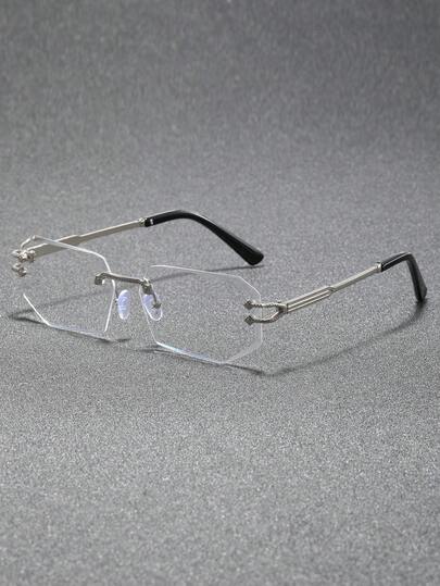 1副几何全框经典美学个性化太阳镜，简约男士透明眼镜，适合看电视、返校、阅读、办公、街头摄影、玩游戏等场合，配件齐全。