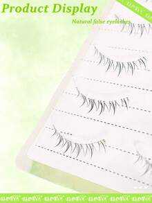 5对自然可爱6毫米下睫毛，一体式火焰设计假睫毛 - 黑色 - 查看 6