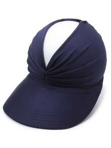 1pc Women's Wide Brim Sun Hat, UPF 50+ UV Protection, Foldable Summer Beach/Golf Sun Visor - A - View 10