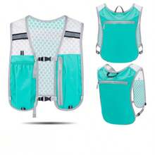 1PC Outdoor Sports Multifunctional Storage Bag, Lightweight Running Backpack With 500ml Water Bottle Pocket, Reflective Hydration Phone Pack, Breathable Anti-Slip Chest Pack For Women Men Running Cycling Marathon Camping.Mini Backpack,Backpack,Hiking Backpack,Backpack Purse For Women,Glowmode,Glowmode Bag,Tactical Gear,Running Vest Women,Gym Backpack,Gym Bags,Gym Bag,Travel Backpack,Running Vest. - 薄荷藍 - 查看 10