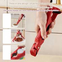 3-In-1 Heat Resistant Clip, Bowl Gripper, Bottle Opener, Non-Slip Plate Tongs, Heat Insulation Kitchen Tool, Household Essential - Multicolor - View 3
