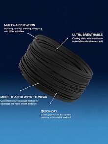 1pc/Multi-Pack Unisex Cycling Face Mask, Neck Gaiter, Headband, Arm Sleeves, Suitable For Cycling, Hiking, Travel, Daily Wear, All Season Sun Protection - Multicolor - View 6