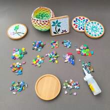 100pcs/Set High Quality Mixed Color PVC Sheets, DIY Mixed Color Rectangular Craft Supplies, Colorful Acrylic Candle Holders & Home Decor, Mosaic Tile Kit, Creative DIY Materials, Limited Time Offer, DIY Craft Supplies - 100 Pieces Of Long Strip - View 8