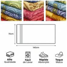Large Istanbul Bath Towel, 70x140cm, Soft Absorbent, Thick, Assorted Colors. - Cor Aleatorias - 查看 4