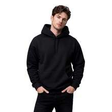 Relaxed Kangaroo Hoodie With Soft Warm Hood - Black - View 1