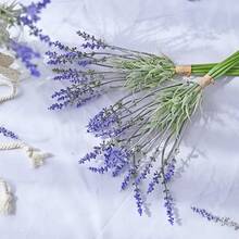仿真薰衣草花，丝绒植绒，适用于婚礼、家居餐桌摆饰 - 彩色 - 查看 3