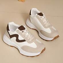 2026 New Spring/Summer Women's Chunky Sneakers, Versatile Popular Model, Casual Lightweight Breathable Running Shoes - Brown - View 12