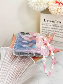 Braided Powder Blue Butterfly Painted Anti-Drop Phone Case, Compatible With IPhone 14, 14 Pro, 14 Pro Max, 13, 13 Pro, 13 Pro Max, 11, 11 Pro Max, 12, 12 Pro, 12 Pro Max, XR, XS, 15, 15 Pro, 15 Pro Max, 16, 16 Pro, 16 Pro Max, 17, 17 Pro, 17 Air, 17 Pro Max, Premium Anti-Drop Phone Case - Multicolor - View 5