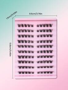 8-16mm Mixed Length Cluster False Eyelashes Set - DIY Individual Lash Extension, Soft Lightweight Wispy Natural To Dramatic Effect, Reusable Beginner-Friendly Kit Includes Tweezers And Lash Brush - View 8