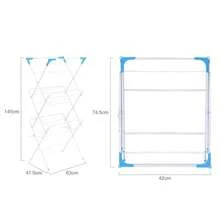 1个多功能可折叠晾衣架，X型晾衣架，塑料/金属材质，小巧紧凑，适合阳台和室内使用，无需安装 - 彩色 - 查看 13