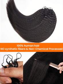 Tóc giả móc sợi Boho Braids cho nữ, không thắt nút, 50g/150g/250g/350g, tóc móc sợi mảnh, tóc xoăn thẳng, tóc thật, siêu nhẹ 12A, màu đen tự nhiên, kiểu Miracle Knots. - Natural Black - Xem 3