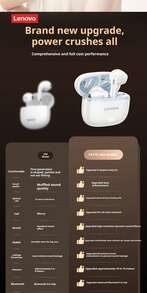 Lenovo EA175 Semi-In-Ear Bluetooth Earbuds, 13mm Driver, 4-5H Playtime, Type-C Charging - View 8