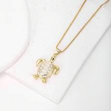 1件18K镀金铜海龟吊坠项链，奢华简约珠宝，女士礼物 - 吊墜項鍊 - 查看 16