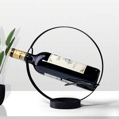 Porte-bouteilles de table en métal – Support décoratif autoportant pour le comptoir, cadeau original et accessoire pour les amateurs de vin