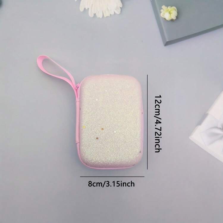 1 chiếc hộp đựng cáp đa năng bằng chất liệu EVA, có lớp phủ lấp lánh, thích hợp để cất giữ và bảo vệ cáp dữ liệu, bộ sạc, tai nghe, hộp cứng, túi lưới, cầm tay tiện lợi. - Nhiều màu - Xem 3