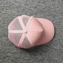 Gorra de béisbol ajustable con bordado de letras, gorra de camionero - Rosa - Ver 3