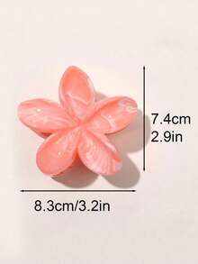 4pcs/Set Bohemian Floral Hair Clips, Sweet & Minimalist Daisy Flower Marble Pattern Hair Accessories, Suitable For Spring/Summer Beach Beauty Claw Clips Casual Hair Claw Fall Winter For Vacation Outfits Woman - 多色 2 - 查看 3