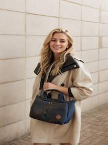 Bolsos tipo cartera con estilo para mujer, bolso cruzado simple de gran capacidad, correa ajustable, bolso de mano ligero, bolso cruzado de nailon con múltiples bolsillos,bolsas para,dama,bolsa de playa,bolsas bolsas de dama casuales,bolsas de dama,casuales,mochilas,bolsa de playa - Negro - Ver 1
