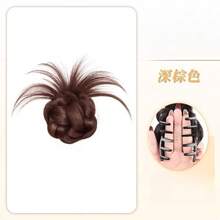 1个合成发髻夹，耐热发夹，丸子头造型，适合女性日常佩戴及各种场合 - 彩色 - 查看 10