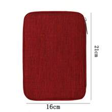 2 piezas Estuche de almacenamiento de correa de reloj de nailon, bolsa organizadora portátil de viaje para correa de reloj, cable de datos, adecuado para correa de , auriculares, cargadores, joyas, cosméticos y otros accesorios - Negro + Vino Tinto - Ver 11