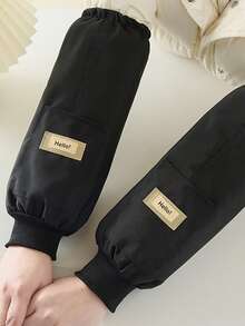 1 Pair New Canvas Sleeve Cuffs With Pocket, Catering/Cooking/Cleaning/Gardening/Painting/Office Use Unisex Arm Sleeves - Multicolor - View 8