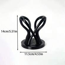 1pc Black Speaker Stand, Heavy-Duty Loudspeaker Base, Sturdy Black Base, Suitable For Bookshelf Speakers, Stable And Durable - White - View 4