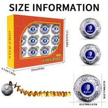 Caiton Keton 12pcs Golf Ribbon Balls | Ribbon Explosion Effect, Electroplated Anti-Fading | Premium Silver Design, Fun Golf Prank Balls | Perfect Golf Accessories, Suitable For Parties, Prank Gifts And Holiday Surprises - Silver - View 3