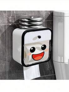浴室纸巾架，壁挂式储物架，无需钻孔 - 彩色 - 查看 3