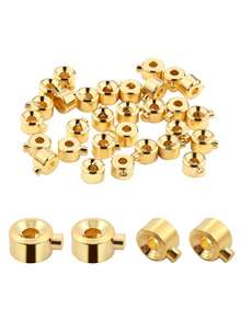 10pcs/20pcs/50pcs Handmade Bracelet, Necklace, Earring, Keychain, Anklet Metal Clasp Beads, Gold And Silver Spacer Beads, Metal Beads, Beading Accessories - Cylindrical - View 8