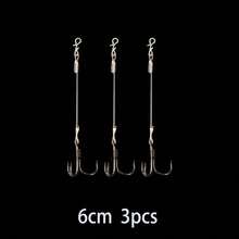 3pcs/Set Carbon Line Triple Hook Fishing Rig, European Pike Stinger Rig Specialized For Zander - C - View 8