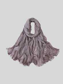 1pc Soft Textured Hijab Scarf With Natural Crinkle Effect, Breathable And Comfortable Muslim Headscarf - Multicolor - View 14