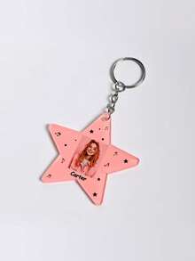 1pc Customizable Star Keychain, Customize Photo And Text Kids Bag Keychain, School Bag Keychain, Name Bag Tag, Personalised Bag Tag, Kids Key Ring, Name Tag, Personalized Gifts - Multicolor - View 10