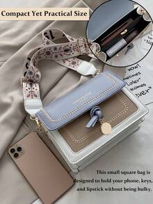 New Stylish Simple Plaid Patchwork Handbag Tote Shoulder Crossbody Bag For Women,Fall Winter Crossbody Bag Small Vintage Plaid Pattern Purse With Top Handle & Adjustable Strap, Mini Phone Bag For Essentials, Black And Brown Tartan Handbag,[US Local Warehouse] Secret Santa Gifts For Women,Travel Essentials,School Supplies,The Best Gift Choice, Birthday Gift, Valentine's Day - 彩色 - 查看 6