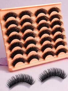14 Pairs Fluffy, Voluminous, Natural Curly, Thick 8D False Eyelashes With Good Upper Lash Effect - View 2