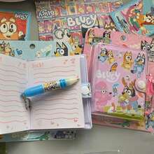 1pc Bluey Anime Portable Notepad Mini Notebook Set Figure Portable Notebook With Pen Cartoon Children Notebook,Very Suitable For Festivals, Fans, Schools, And Gift Giving(Random Style) - Multicolor - View 5