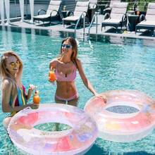 Glitter Butterfly Inflatable Swimming Ring, Floating Pool Tube - Multicolor - View 3