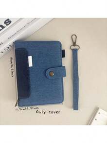 A7 Jean Binder Notebook Cover, DIY Junk Journal Loose Leaf Handbook, Gird/Blank/Line Refill Papers, PP Refill Sleeves, Large Capacity Organizer Book, School Supplies,Back To School - Multicolor - View 8