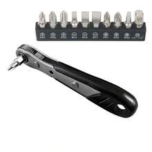11pcs/34pcs Mini Ratchet Wrench Set, Straight Or Bent Handle Suitable For Narrow Space, Includes And Flat Head Screwdrivers, Hex And Star Bits, Double-Ended Wrenches, Reliable Hardware, Manual Tools, Mechanics - Screwdriver - View 10