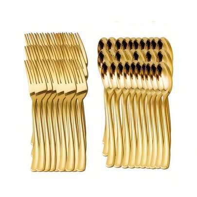 Bộ thìa tráng miệng và cà phê mạ vàng, có thể tái sử dụng, gồm 1/10/20/25/50/75/100/150/200 chiếc/bộ, thích hợp cho đám cưới, sinh nhật, tiệc tùng, ngày Valentine, lễ hội Carnival, Ramadan, lễ Phục sinh, ngày Thánh Patrick và các dịp lễ kỷ niệm - Dễ dàng vệ sinh, phù hợp với mọi dịp và tiệc theo chủ đề!