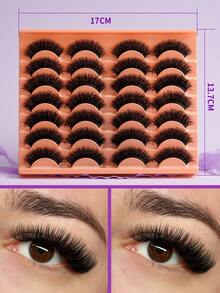 14 Pairs Fluffy, Voluminous, Natural Curly, Thick 8D False Eyelashes With Good Upper Lash Effect - View 3