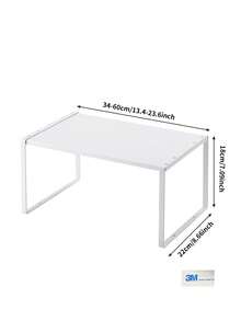 可调节窄型金属桌面收纳架，独立式铁艺工作台储物架，无需电源，适用于家庭办公室书桌和抽屉收纳 - 彩色 - 查看 4
