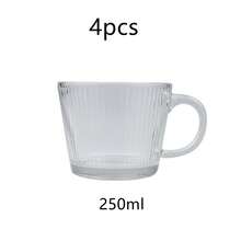 1pc Glass Cup With Handle, Suitable For Coffee, Breakfast, High Borosilicate Glass Coffee Mug Or Water Cup - Multicolor - View 15