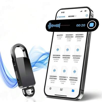 声控录音笔 - 带降噪功能的录音设备，适用于讲座、会议、数字录音笔、采访录音机，MP3格式