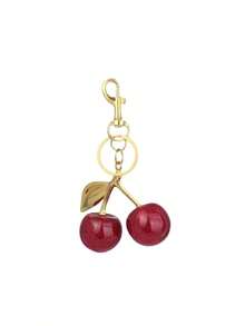 1pc New Fashion Crystal Cherry Pendant Metal Keychain, Suitable For Daily Wear, Can Be Used As Bag Accessories, Can Serve As Family Gift, Friend Gift, Classmate Gift, Couple Gift, Birthday Gift, Teacher Gift, And Valentine's Day Souvenir. - Multicolor - View 7