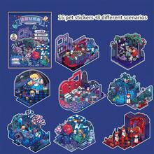 Creative Miniature Scene Stickers Collection For Landscape Stickers, 3D House, Children's Handmade Collage Scrapbook Supplies Stationery Funny Stickers - Style 1 - View 9