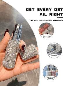 6个可填充钻石形迷你便携香水喷雾瓶，10毫升个人香氛旅行喷雾器 - 彩色 - 查看 6