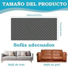 sofás y sofásFunda para Sofá Impermeable Protectores para Sala Fundas para Sillón de Tela Suave Sofa Cover Antideslizante Lavable a Máquina Apto para Familias con s y Mascotas 180 * 75cm - Gris - Ver 2