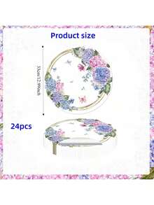 12/24 件装，33 厘米餐垫，一次性餐垫，锈色图案餐垫，适用于情人节、感恩节、生日派对、婚礼派对、新娘送礼会、晚宴、宴会、餐桌、野餐、咖啡馆和其他场合。 - 查看 8