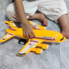 Large Inertial Simulation Airplane Model, Light Passenger Plane Toy Car, Indoor Activity Game Toy, Birthday Party Gift, Holiday Gift - Yellow - View 5