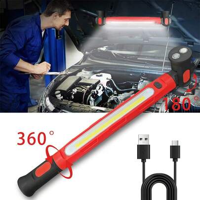 2026 Nueva luz de trabajo magnética inalámbrica recargable para capó del motor, adecuada para mecánicos/reparación de automóviles/garaje